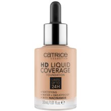 کرم پودر کاتریس Warm Beige سری HD مدل Liquid Coverage شماره 40 حجم 30ml