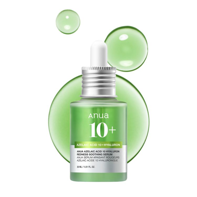 سرم تسکین دهنده قرمزی آزلائیک اسید 10% و هیالورون آنوا 30ml