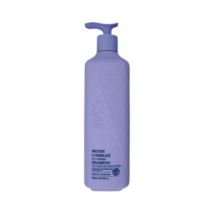 شامپو بدون سولفات موهای چرب و شوره دار بیوتین کمپلکس سی وی آر c.vr حجم 850ml