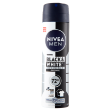 اسپری ضد تعریق دئودورانت مردانه 72 ساعته نیوآ مدل Black & White Invisible حجم 150ml