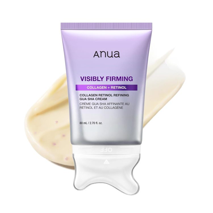 کرم لیفتینگ گواشا آنوا حاوی کلاژن و رتینول حجم 80 میل | Anua Collagen Retinol Refining Gua Sha Cream