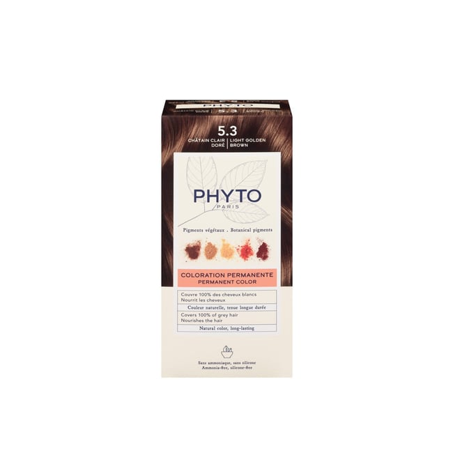 رنگ مو فیتو Phyto قهوه ای طلایی روشن 5.3 بدون آمونیاک Light Golden Brown